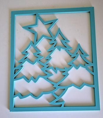 Décor mural sapin étoile