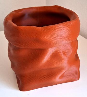 Cache pot sac de jute